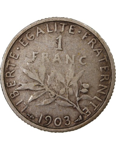 France Semeuse - 1 Franc Argent - 1903 Paris