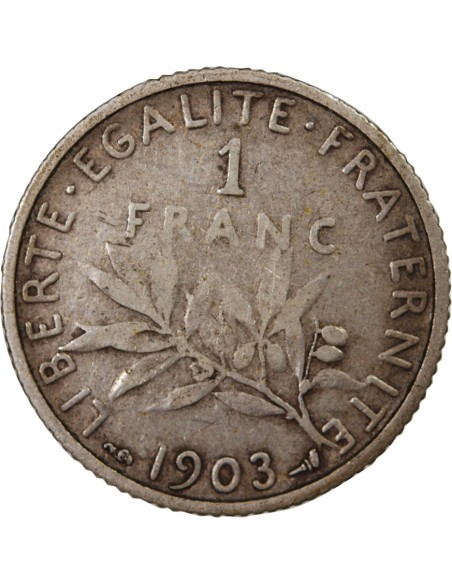 France Semeuse - 1 Franc Argent - 1903 Paris