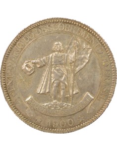 Brésil Pedro II 400e Anniversaire 200 reis Argent 1900 R Rio de Janeiro 2