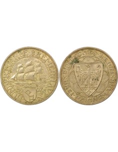 Allemagne Bremerhaven 3 mark Billon 1927 A Berlin