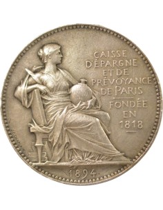 Caisse d'Epargne et de Prévoyance de Paris jeton Argent 1894 2