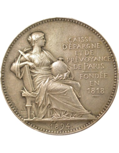 Caisse d'Epargne et de Prévoyance de Paris jeton Argent 1894