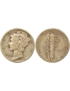 USA Mercury 10 cents Argent 1940 Philadelphie