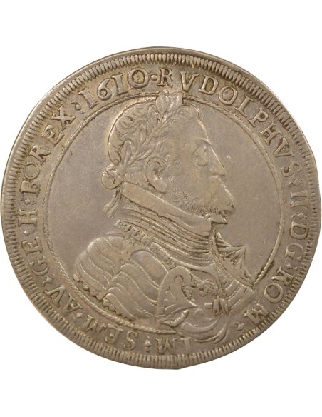 Autriche Rodolphe II 1 thaler Argent 1610 Hall