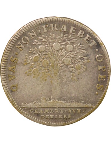 Louis XIV Chambre aux Deniers 1 jeton Laiton Argenté XVIIe Siècle