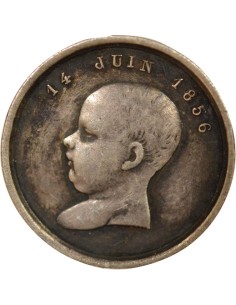 Louis-Napoléon Bonaparte Baptême quinaire Argent 1856 2