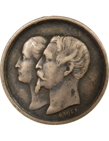 Louis-Napoléon Bonaparte Baptême quinaire Argent 1856