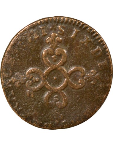 Louis XIV Dardenne 6 deniers Cuivre 1711 H La Rochelle