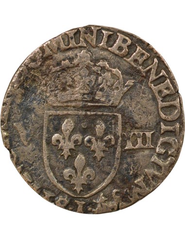 Henri III 1/8 ecu Argent 1589 L Bayonne