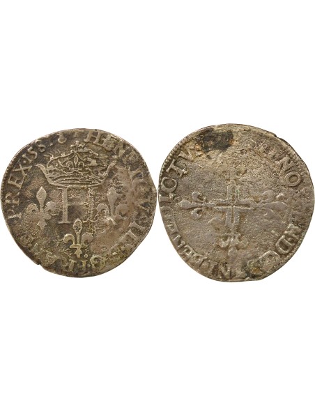 Henri III Parisis 1 double sol parisis Argent 1581 O Riom