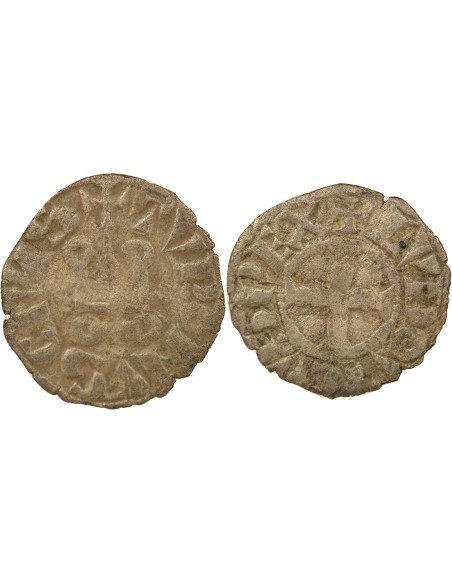 Louis IX dit Saint-Louis 1 denier tournois Billon 1240-1270