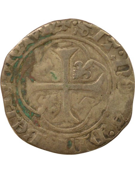 Charles VII A la Couronne 1 blanc à la couronne Billon 1436-1447 F Angers