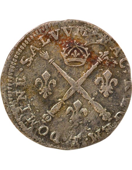 Louis XIV Aux Insignes 5 sols Argent 1702 T Nantes