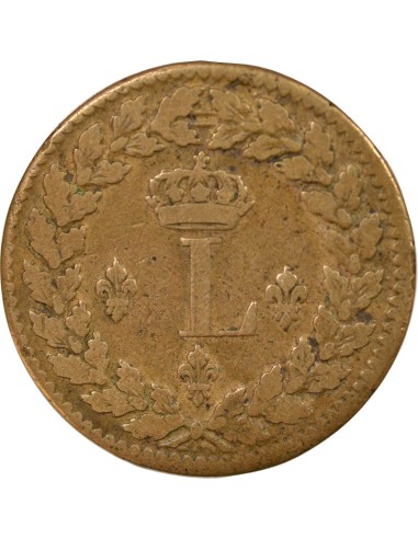 Louis XVIII Siège de Strasbourg 1 décime Bronze 1815 BB Strasbourg