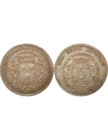 François Moricaud Maire de Nantes 1 jeton Argent 1739