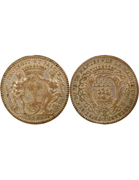 Mathurin Bellabre Maire de Nantes 1 jeton Argent 1752