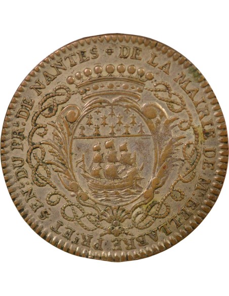 Mathurin Bellabre Maire de Nantes 1 jeton Argent 1752