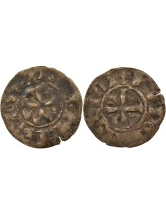 Duché de Bretagne 1 denier Billon 1186-1206 9 Rennes