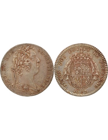 Louis XV Etats de Bretagne 1 jeton Argent 1732
