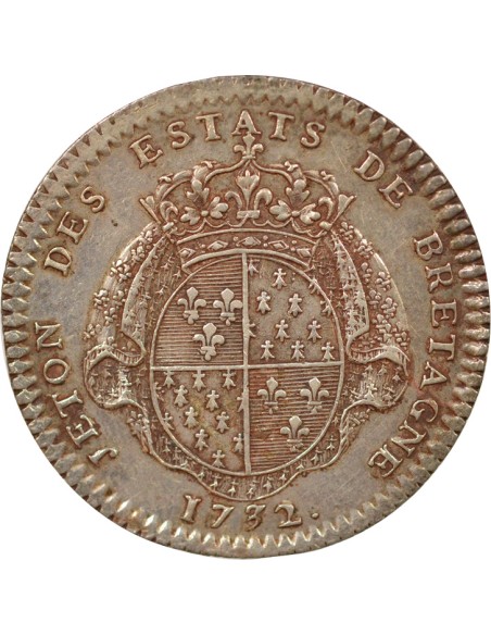 Louis XV Etats de Bretagne 1 jeton Argent 1732
