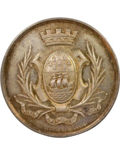 Tribunal de Commerce de Nantes 1 jeton Argent 1860-1879 T Nantes 2