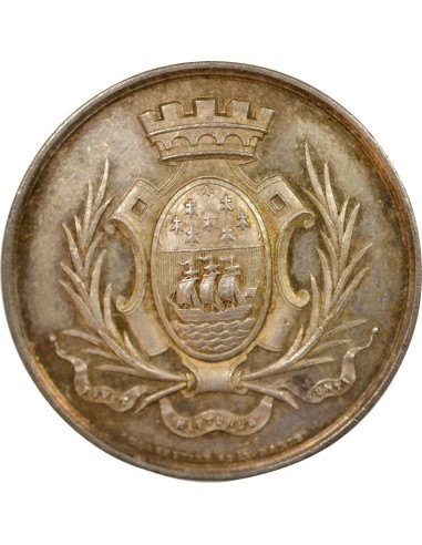 Tribunal de Commerce de Nantes 1 jeton Argent 1860-1879 T Nantes