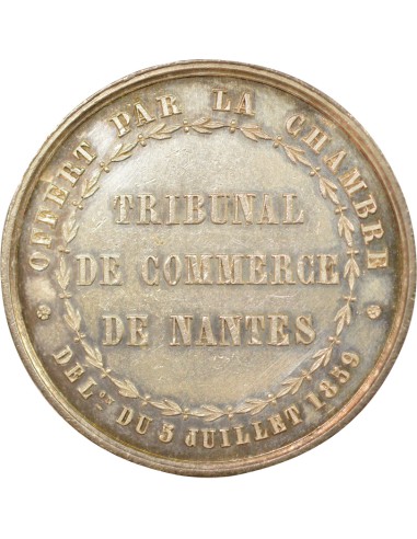 Tribunal de Commerce de Nantes 1 jeton Argent 1860-1879 T Nantes