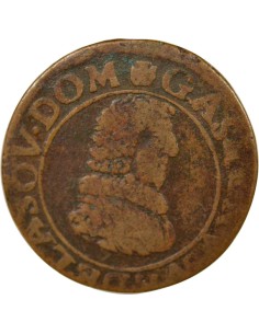 Principauté de Dombes Gaston d'Orléans Type 8 1 double tournois Cuivre 1634 Trévoux 2