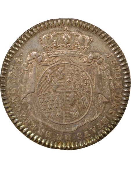 Louis XVI Etats de Bretagne 1 jeton Argent 1784/68
