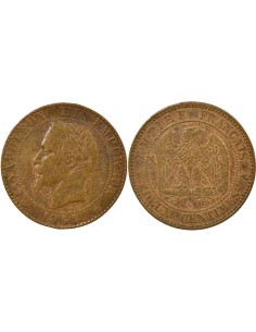 Napoléon III Tête Laurée 2 centimes Bronze 1861 A - Paris