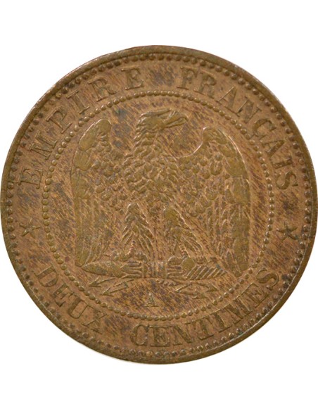 Napoléon III Tête Laurée 2 centimes Bronze 1861 A - Paris