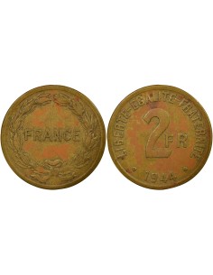 France Libre 2 francs Bronze-Alu 1944 Philadelphie