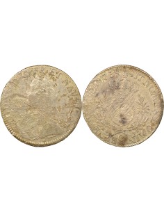 Louis XV Au Buste Habillé 1 ecu Argent 1738 C Caen