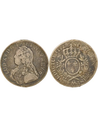 Louis XV au Buste Habillé 1 ecu Argent 1728 AA Metz