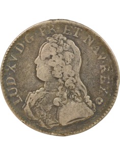 Louis XV au Buste Habillé 1 ecu Argent 1728 AA Metz 2