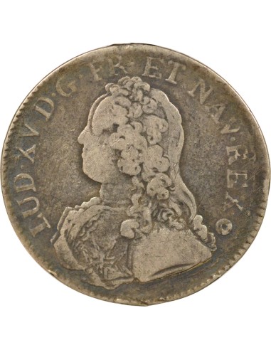 Louis XV au Buste Habillé 1 ecu Argent 1728 AA Metz