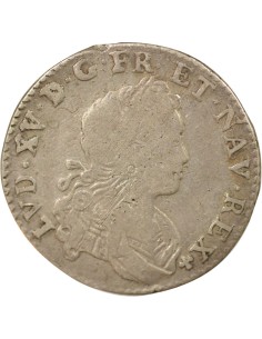 Louis XV France-Navarre 20 sols Argent 1719 A - Paris 2