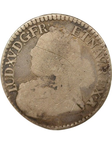 Louis XV au Buste habillé 1/5 écu Argent 1728 M Toulouse