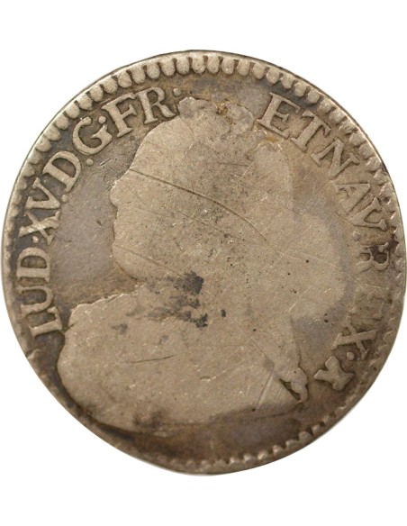 Louis XV au Buste habillé 1/5 écu Argent 1728 M Toulouse