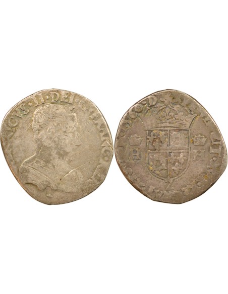 Henri II Au nom de Henri II 1 teston Argent 1560 Grenoble