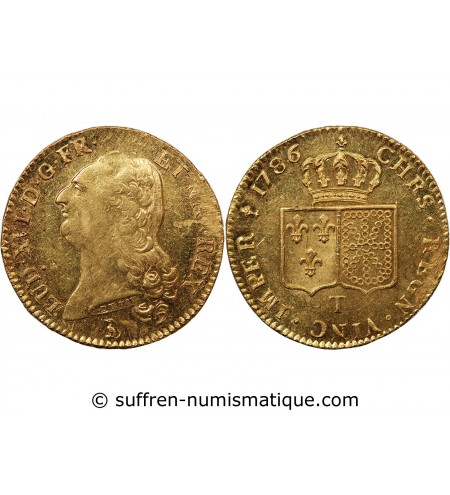 LOUIS XVI - DOUBLE LOUIS D'OR 1786 T NANTES