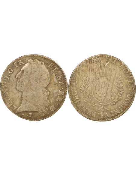 Louis XV au Bandeau 1 ecu Argent 1766 Pau