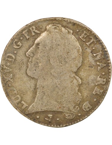 Louis XV au Bandeau 1 ecu Argent 1766 Pau