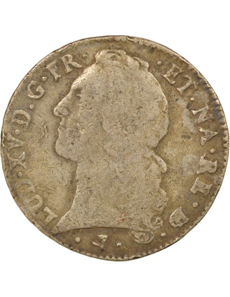 Louis XV au Bandeau 1 ecu Argent 1766 Pau