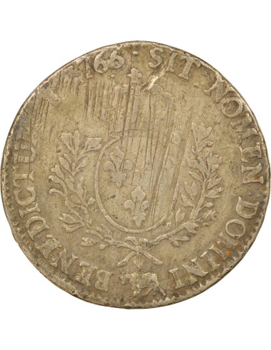 Louis XV au Bandeau 1 ecu Argent 1766 Pau