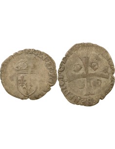 Henri III aux Deux H 1 douzain Billon 1593 M Toulouse