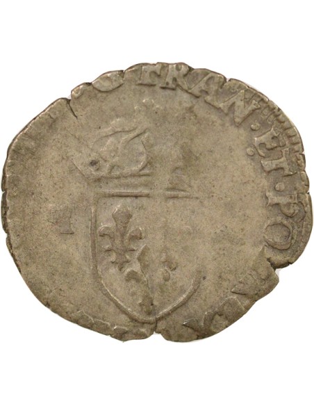 Henri III aux Deux H 1 douzain Billon 1593 M Toulouse