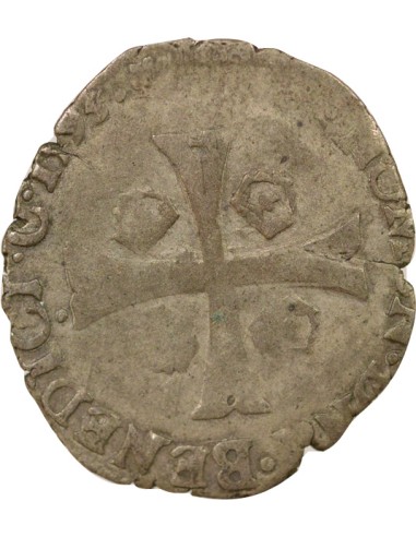 Henri III aux Deux H 1 douzain Billon 1593 M Toulouse