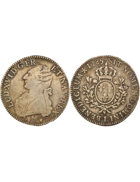 Louis XVI Au Buste Habillé ecu Argent 1785 L Bayonne