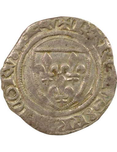 Charles VI Guénar 1 blanc guénar Billon 1411-1422 Tournai